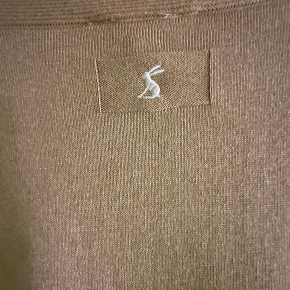 Joules Vivianna slash neck long sleeve tan white sweater, open tail size 4 New‎ - Picture 9 of 11